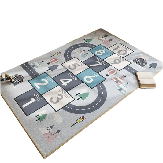 Children Playroom Rug Cartoon Track Traffic Map Carpets