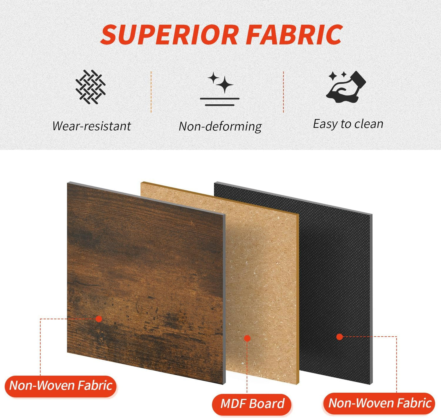 MFurn Storage Cabinet – 5, 7 & 9-Drawer Fabric Dresser & Organizer