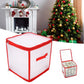 MHome Christmas Ornament Storage Box – Red Trim