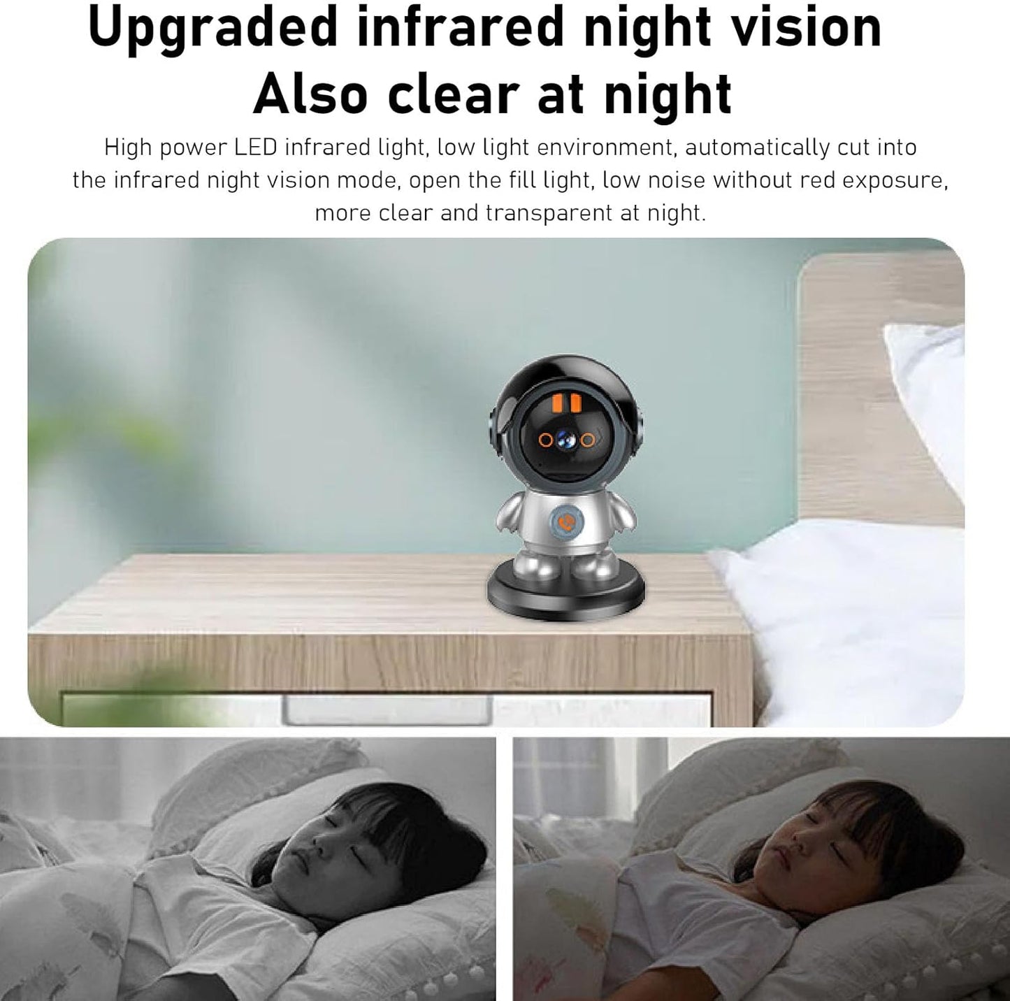 MTech 1080P Indoor Smart Robot Camera | Wi-Fi Home Security, Baby & Pet Monitor