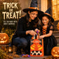 Halloween Paper Gift Treat Bags for Kids, 12 Pack 7 Spooky Designs with Handles