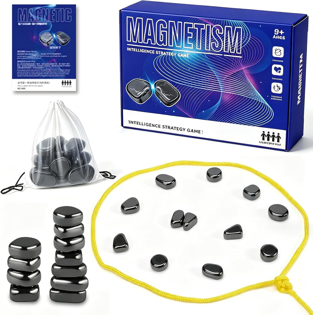 Magnetic Chess Set: Portable Strategy Board Game for Family & Friends, Travel and Camping