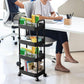 MFurn 3 Or 4-Tier Rolling Storage Trolley Cart – White, Yellow Or Black