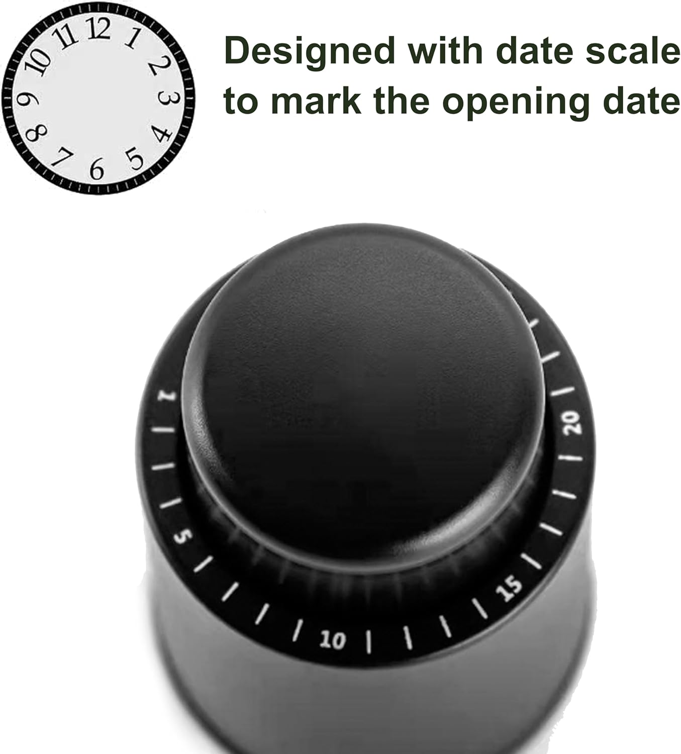 MHome Vacuum Wine Stoppers 2PCS – Reusable Bottle Sealer with Date Indicator