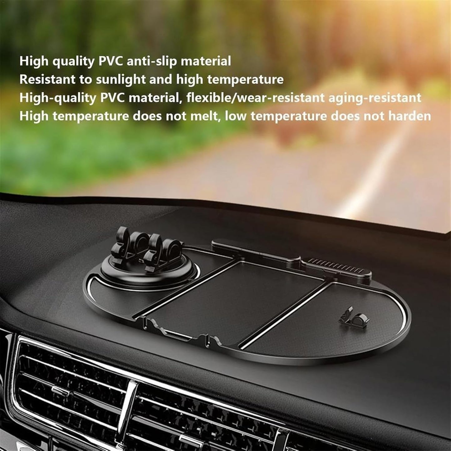MTech Multifunctional Car Dashboard Anti-Slip Mat – 6-in-1 Non-Slip Phone Holder