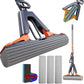 Floor Mop With 2 Super Absorbent Sponge Mop Refills