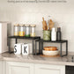 MHome Stackable Cabinet Organizer Shelf Set of 2 for Kitchen Counter Storage
