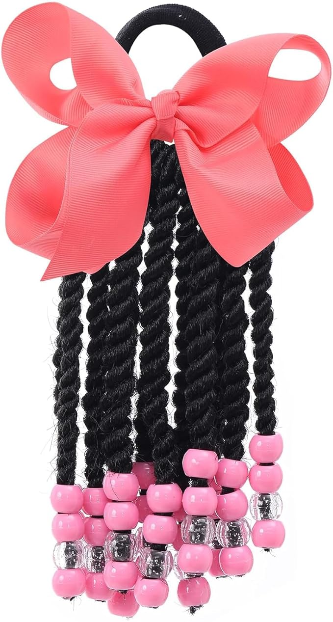 Braid Extension with Elastic Bowknot Tie Clip in Braids Hair