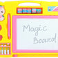 Double Sided Magnetic Slate Whiteboard and Blackboard with Chalk, Duster and Stylus