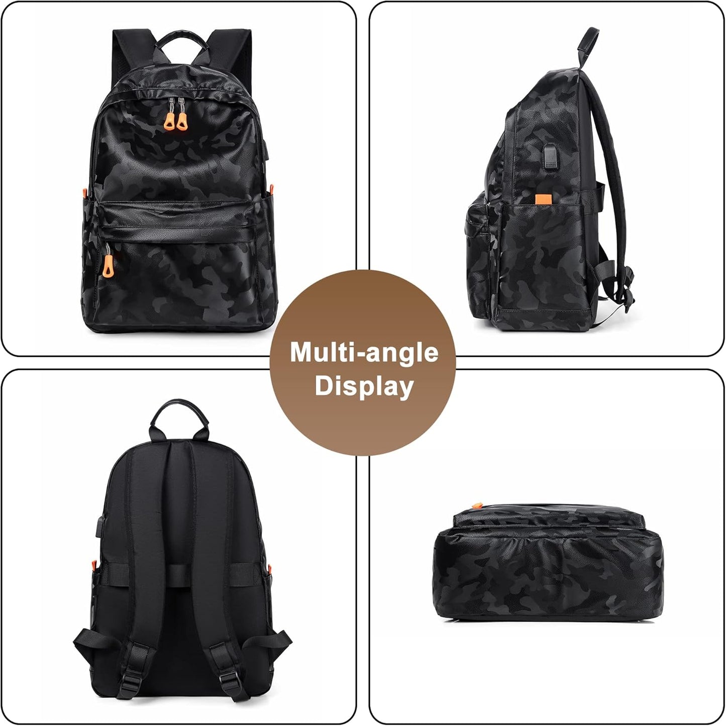 MTech Lightweight Laptop Backpack – Oxford Cloth Travel Daypack with USB Port