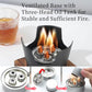 MHome Mini BBQ Grill with Wood Base – Portable Japanese Hibachi Charcoal Grill