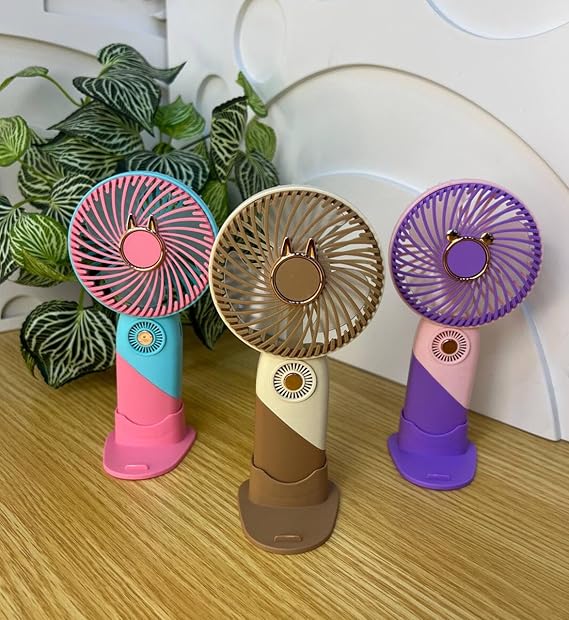 BreezePop™ Mini Fan – 3-Speed Rechargeable Handheld Fan