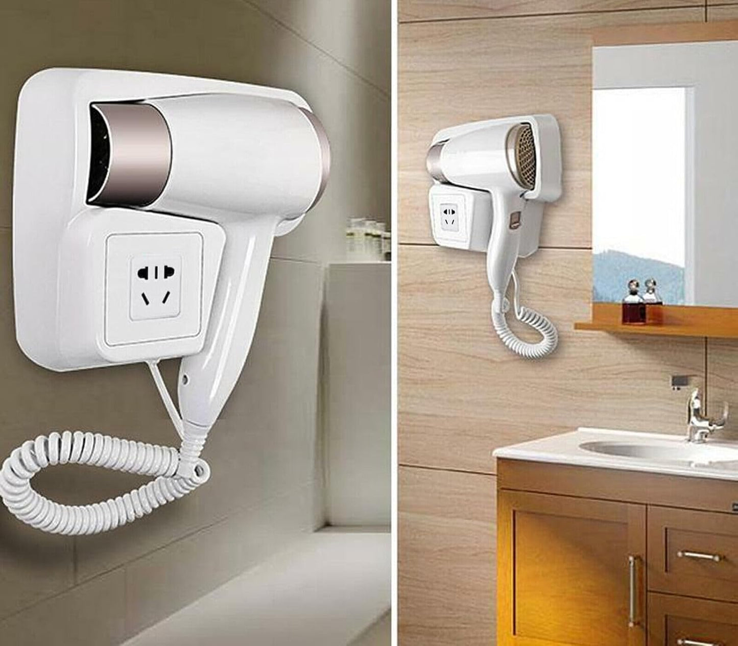 MTech 3000W Hot & Cold Wall-Mounted Hair Dryer – Professional Home & Hotel Use