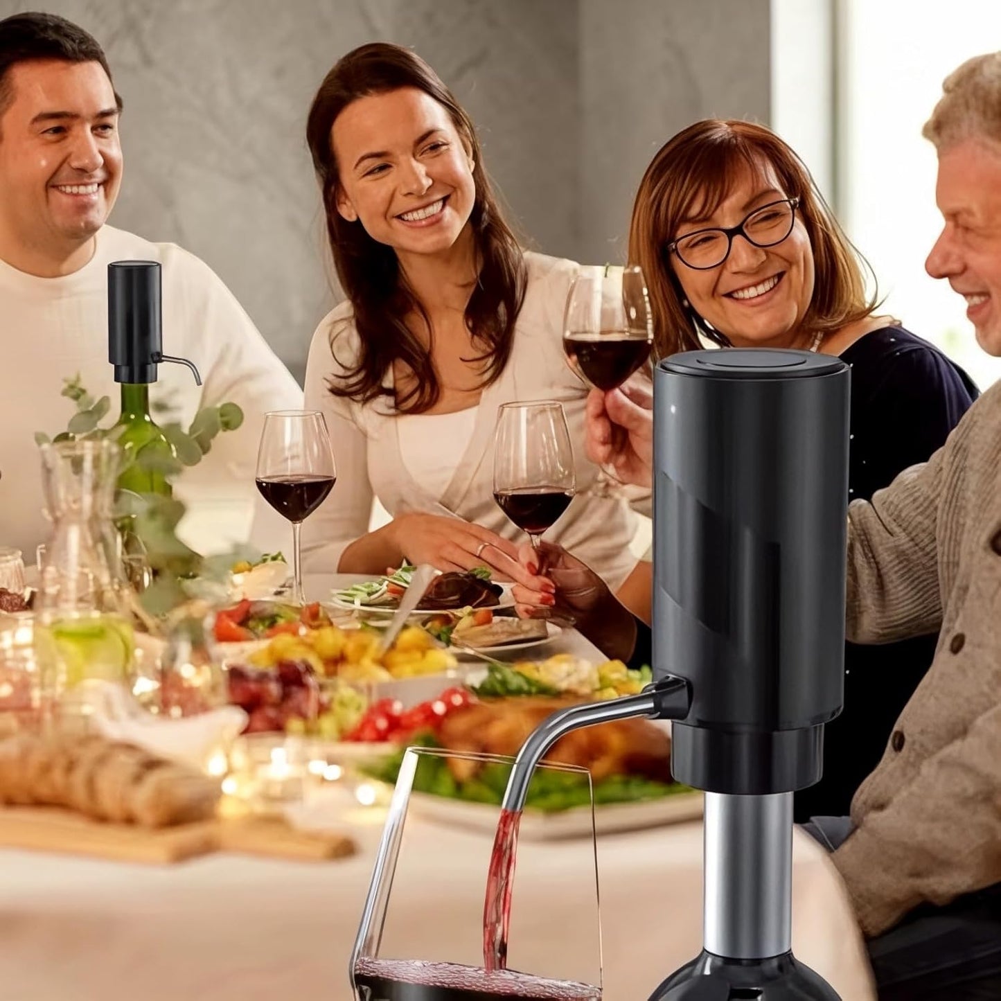 Electric Wine Aerator & Dispenser – Rechargeable Wine Pourer