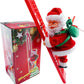 Flying Somersault Santa Claus Hanging Ornament, Musical Parachute Christmas Decoration
