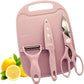 Magicorange Travel Cutting Board Set With Knife, Peeler, Scissors