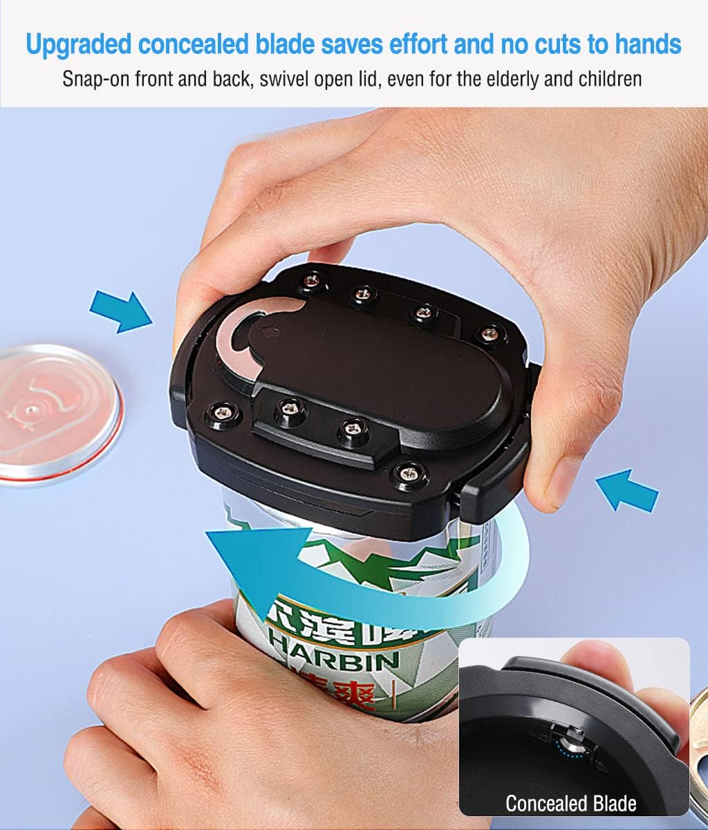 MHome Topless Multifunctional Can Opener – Safe, Manual 2-in-1 Bar Tool