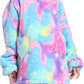 Huggle Kids Glow in the Dark Oversized Hoodie Blanket – Sherpa Fleece, One Size, Super Soft & Lightweight