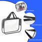 Pack of 3 Transparent Travel Toiletry Bags – 1 Litre PVC Clear Cosmetic Bags for Liquids, Hand Luggage & Airport Security – Waterproof & Zippered