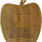 Apple Shape Foldable Wood Fruit Basket