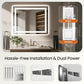 MHome 60 × 80 cm Frameless LED Bathroom Mirror with Lights