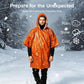 Outdoor Emergency Raincoat, Reversible Dual-Sided Thermal Poncho