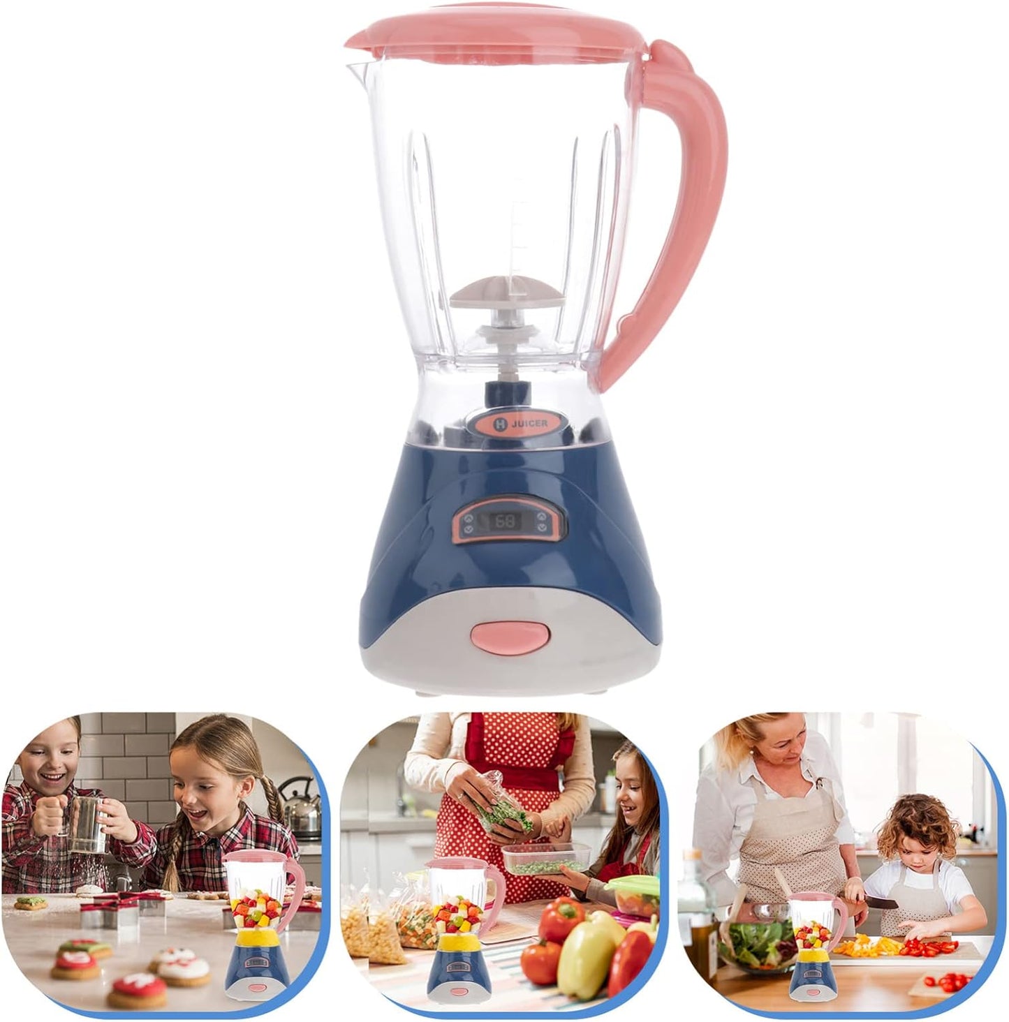 Kids Mini Blender Toy – Realistic Pretend Play Juicer, Educational Kitchen Playset, ABS Material, Preschool Simulation Toy