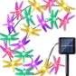 Solar Dragonfly String Lights, 5m with 20 LEDs, Multicolour Outdoor Decoration