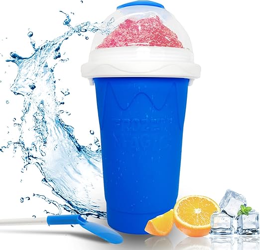 Straw And Spoon Ice Making Cup