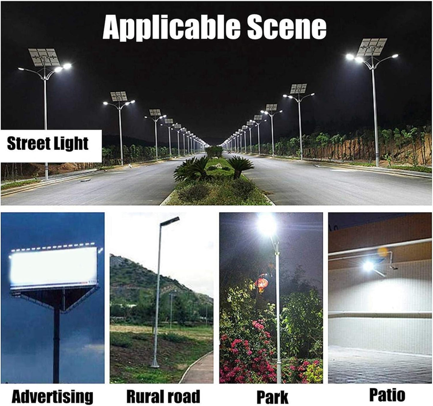 MTY 200W Solar Street Light 560 LED IP65 Waterproof with Remote