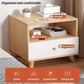 MHome Modern Single-Drawer Nightstand – Scandinavian Minimalist Design