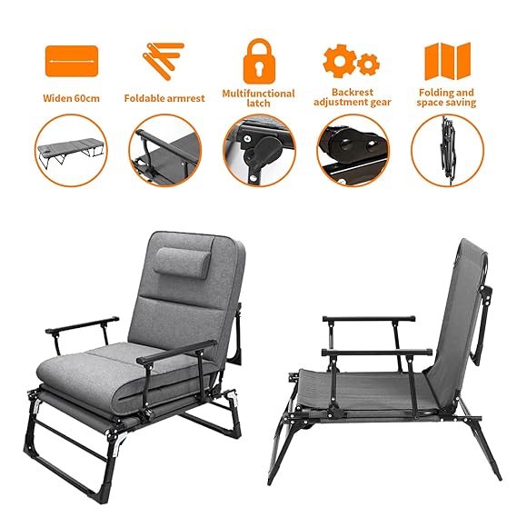 MFurn 3-in-1 Folding Recliner Chair Bed – Adjustable & Space-Saving