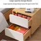 MHome Small Bedside Table / Storage Cabinet – Modern 2-Drawer Nightstand