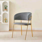 Modern Velvet and Gold Metal Leg Dining Room Chairs - Set of 2 - Various Colours