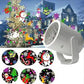 Christmas LED Projector Lights,USB Christmas Snowflake 16 Pattern Decor,Rotating Projector Lamp for Holiday Christmas - White