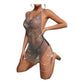 Sparkly Rhinestone See Through Mesh Dress