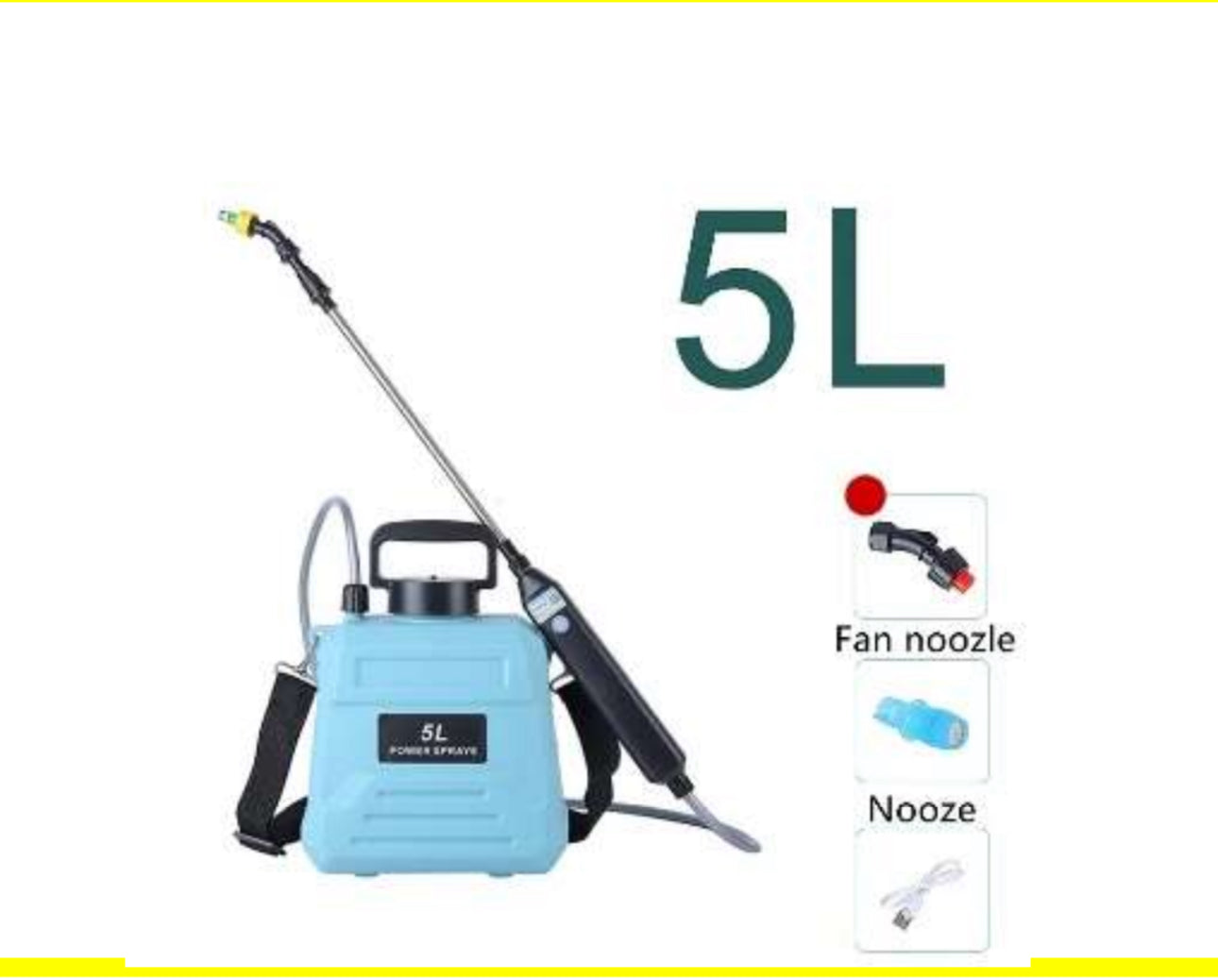 Electric Garden Sprayer Battery Powered Automatic Garden Plant Mister Rechargeable 5L