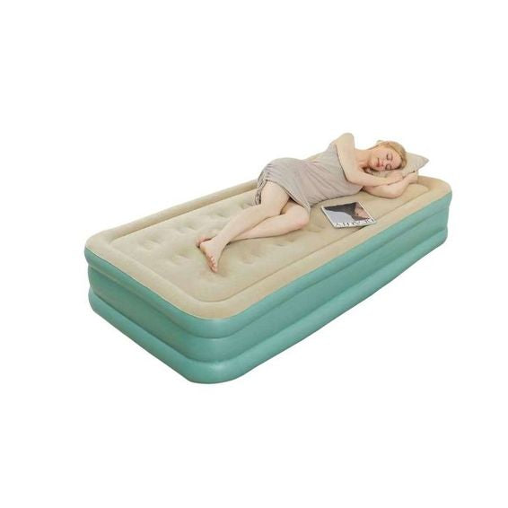 MHome Single Flocked Inflatable Bed