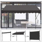 MHome Patio Awning Retractable Awning with Manual Crank Handle, Sun Protection Roof for Outdoor Use, Window Door Protection for Balcony Deck, Garden, Porch, Grey,- Various Sizes