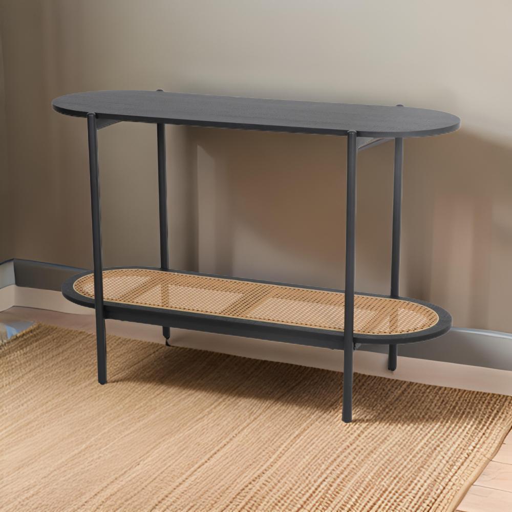 MFurn Luxury Rattan Entrance Console Table – Modern Entryway Storage