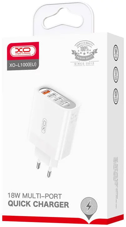 XO Charger Wall Charger XO L100 USB QC 3.0 + 3x USB 2.4A