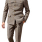 Men’s Military Inspired Mandarin Collar Safari Suit -Various Colours