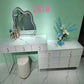 Luxury Designer Dressing Table Vanity with LED & Mirror Inc Stool