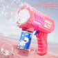 Children Electric Bubble Gun Rocket Soap Automatic bubble machine Kids Summer Outdoor Bubble Blowing Toys for Kids