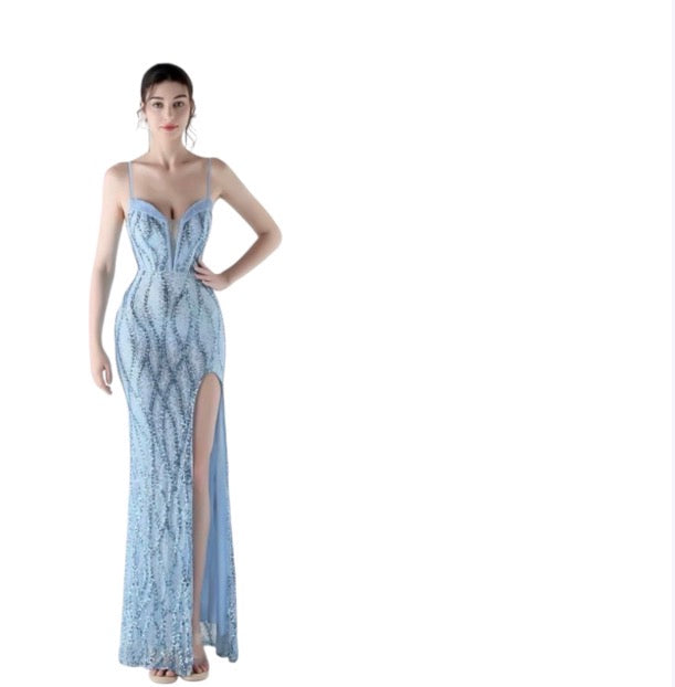 Ladies Floor Length Evening Gown-Various Colours