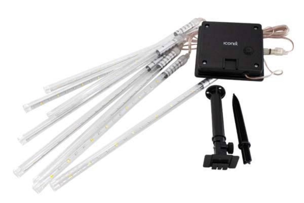 Christmas 8 x 36 LED Tube Meteor Shower Solar Lights - Various Options