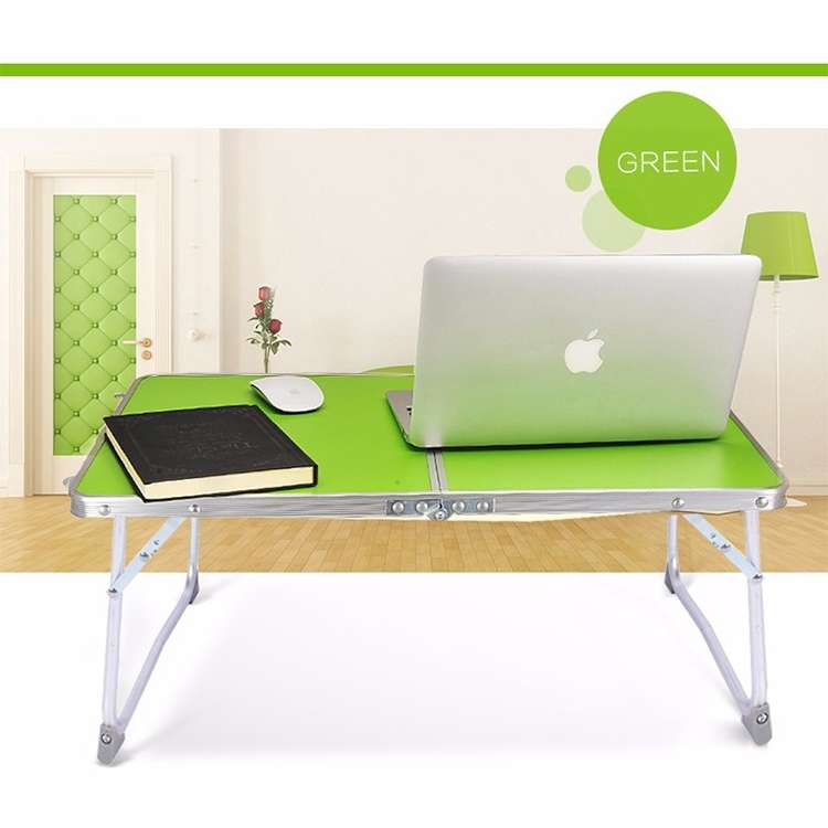 MFurn  Foldable Laptop Table for Bed - Lap Desk & Breakfast Serving Tray- Wood Colour
