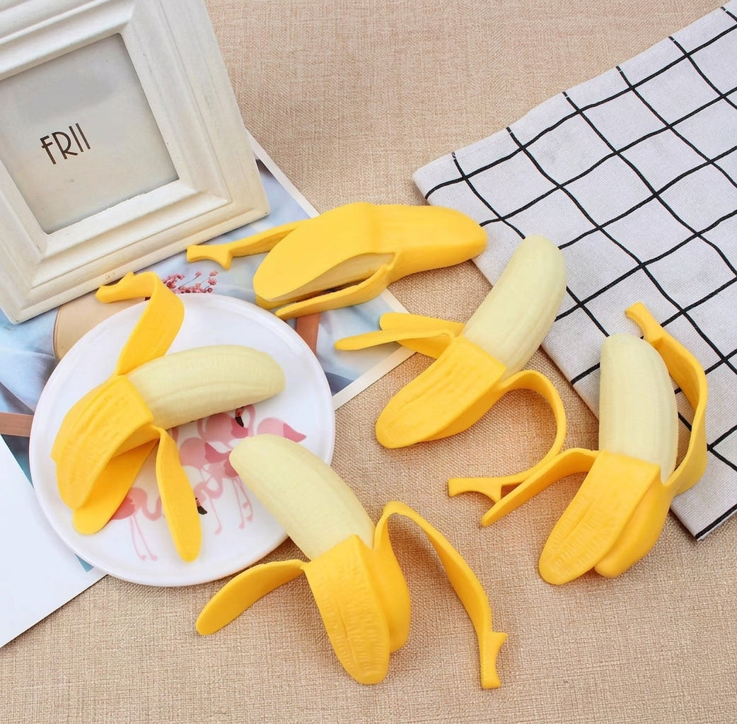 Banana Squeeze Toy, Soft Stretchy Squishy Fruit Fidget