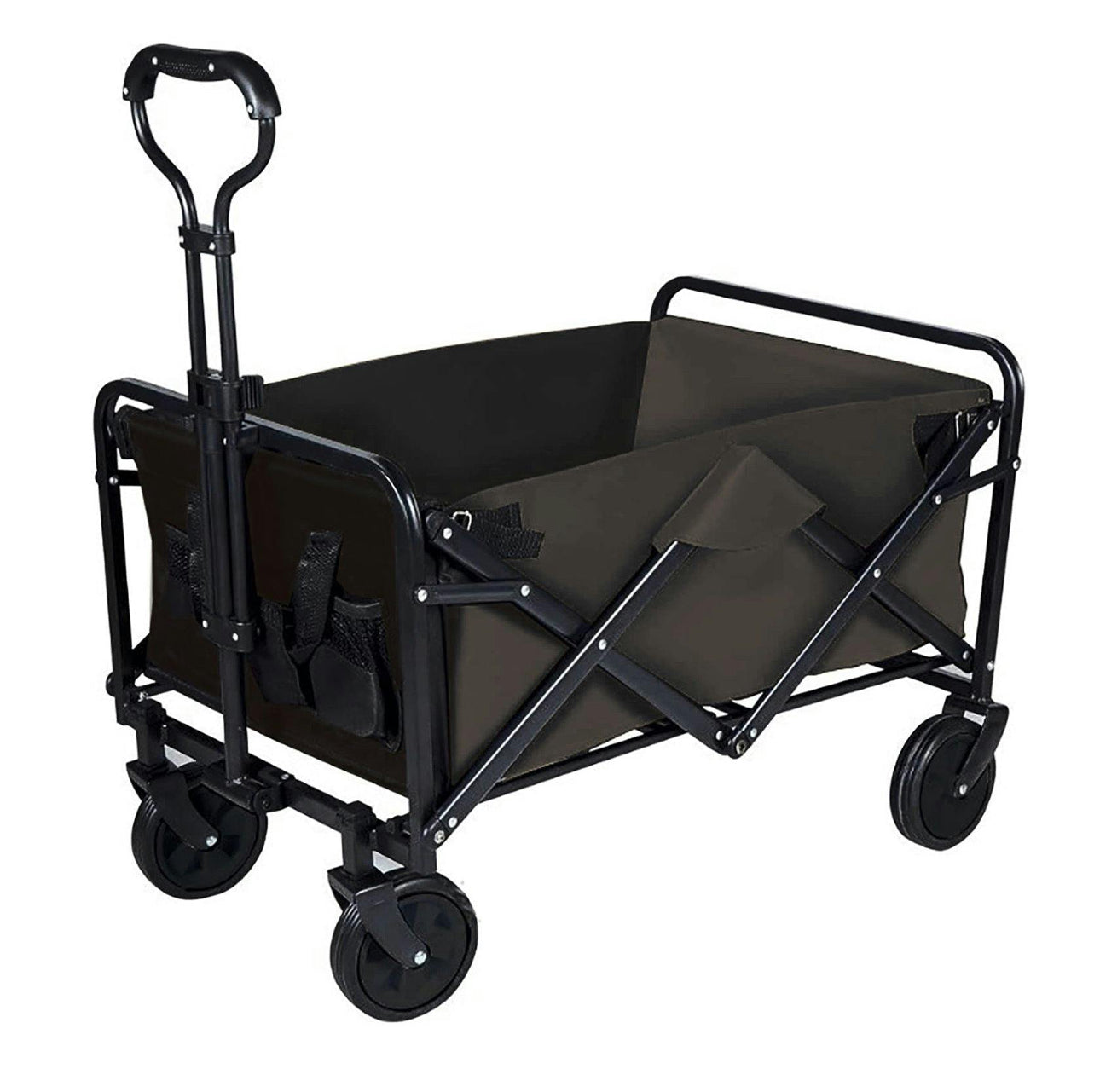 MHome Large Capacity Folding Camping Wagon Cart Beach Foldable Baby Stroller Portable Outdoor Trolley Carts