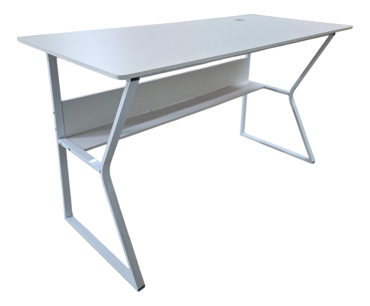 MFurn Computer Desk With Under-Shelf K Shape Leg-Available In Black or White